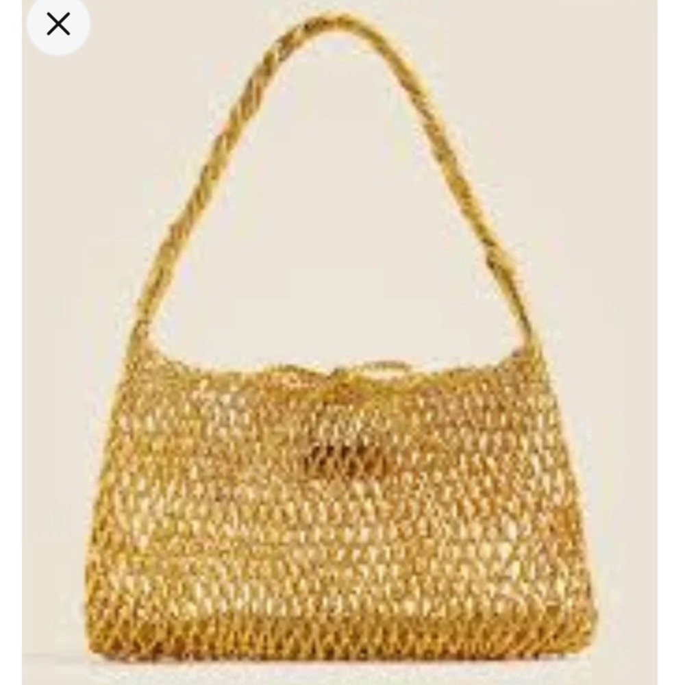 New w Tag: J Crew small Cadiz handknotted shoulder bag in metallic - Picture 8 of 10